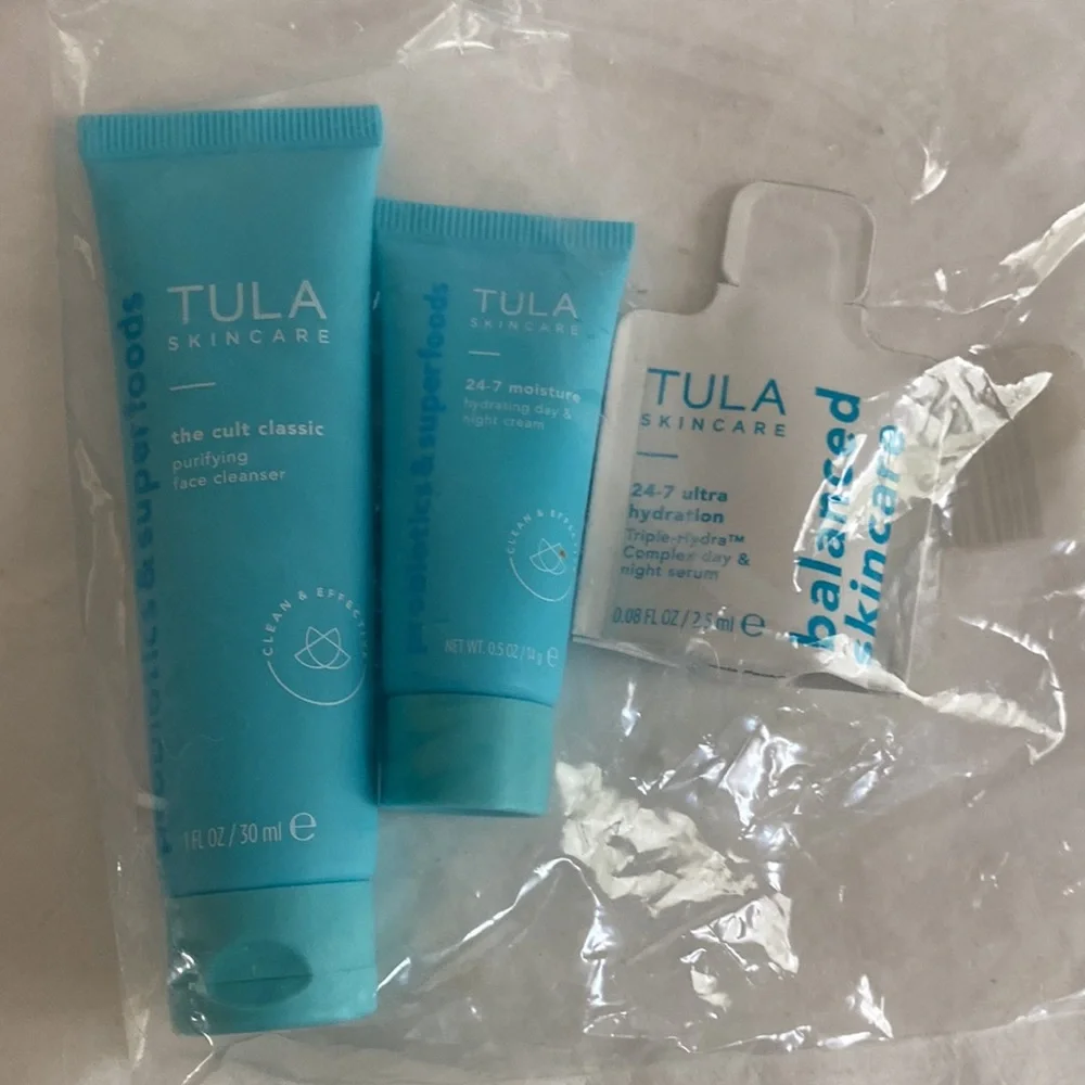 TULA 3p Cleanser Moisturizer Serum $50 Value NIP